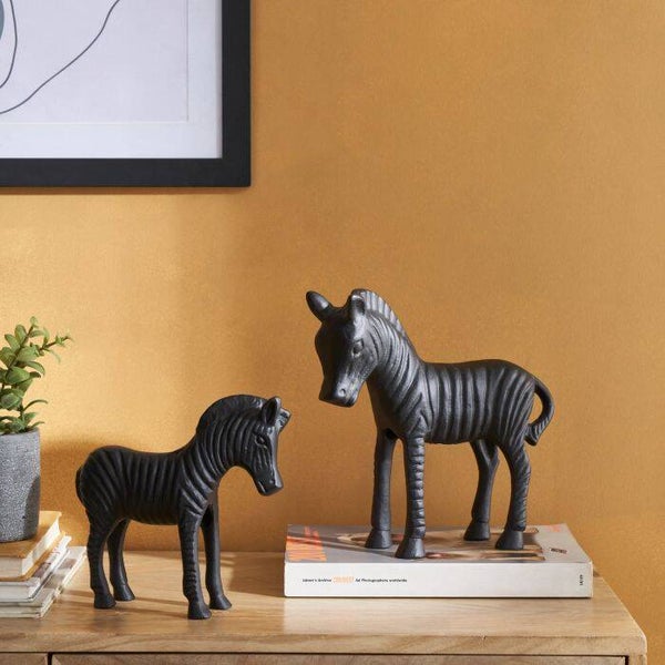 Beeld | Zebra | Zwart | Aluminium | 2 afmetingen