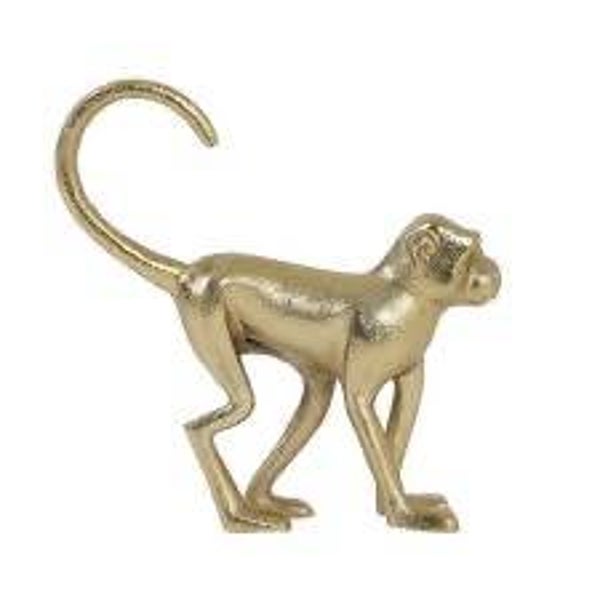 Metalen beeld aap goud