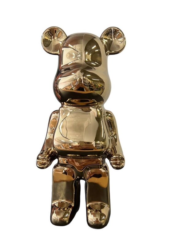 Beeld | Beer | Goud | Keramiek | 28cm