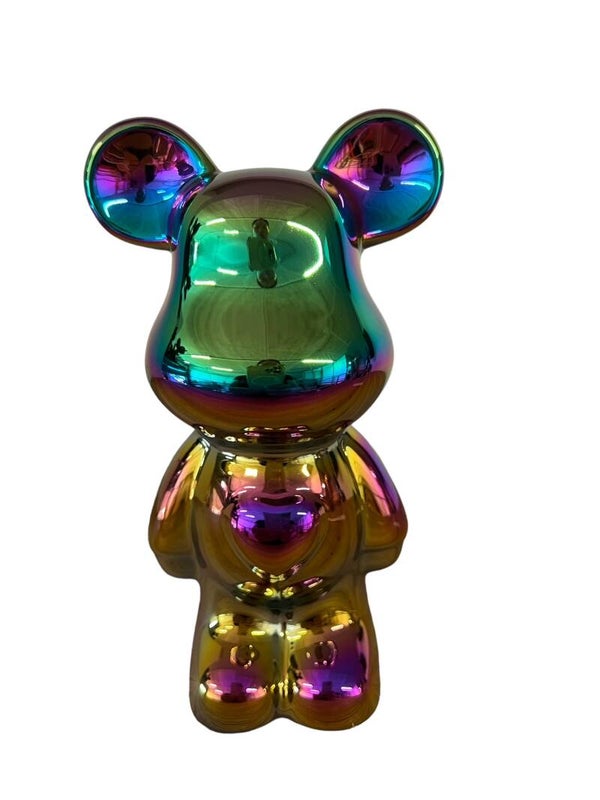 Beeld | Beer | Hart | Multicolor | Metallic | Keramiek | 18cm