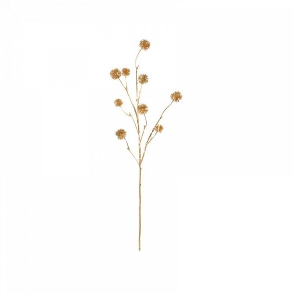 Zijdenbloem Colmore bolletjes goud (79 cm)