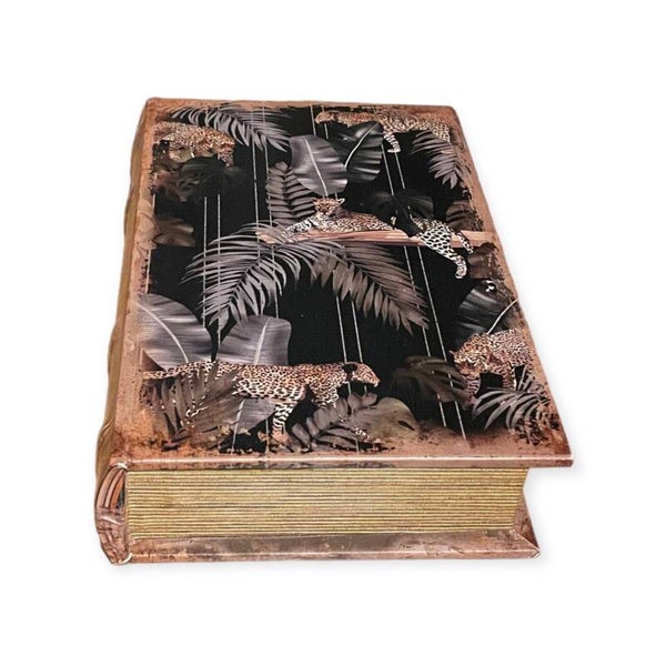 Boekenkluis / decoratieboek 'Jungle' met panters