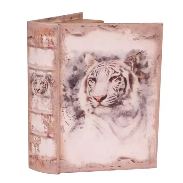 Boekenkluis / decoratieboek met witte tijger afbeelding