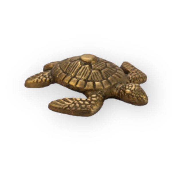Decoratief beeldje schildpad in goud
