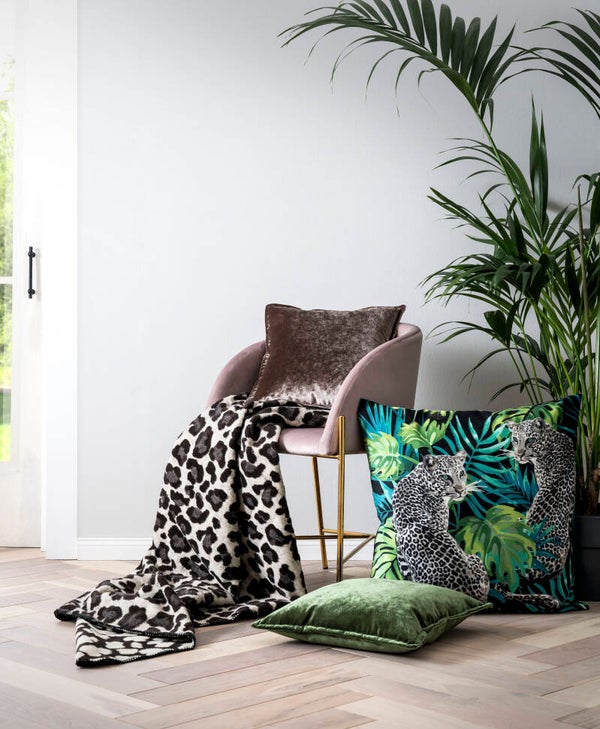 Deken | Plaid | Luipaardprint | Katoen | Polyacryl | 150x200cm