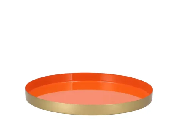 Dienblad | Oranje | Metaal | 26cm