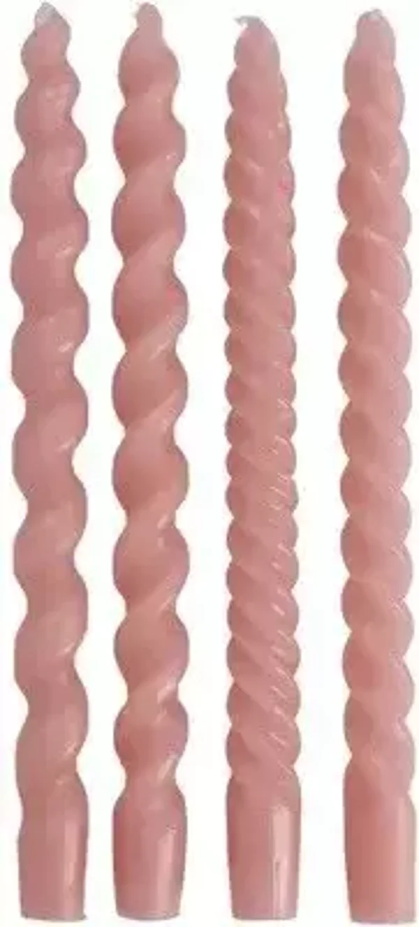 Dinerkaarsen spiraal (set van 4)
