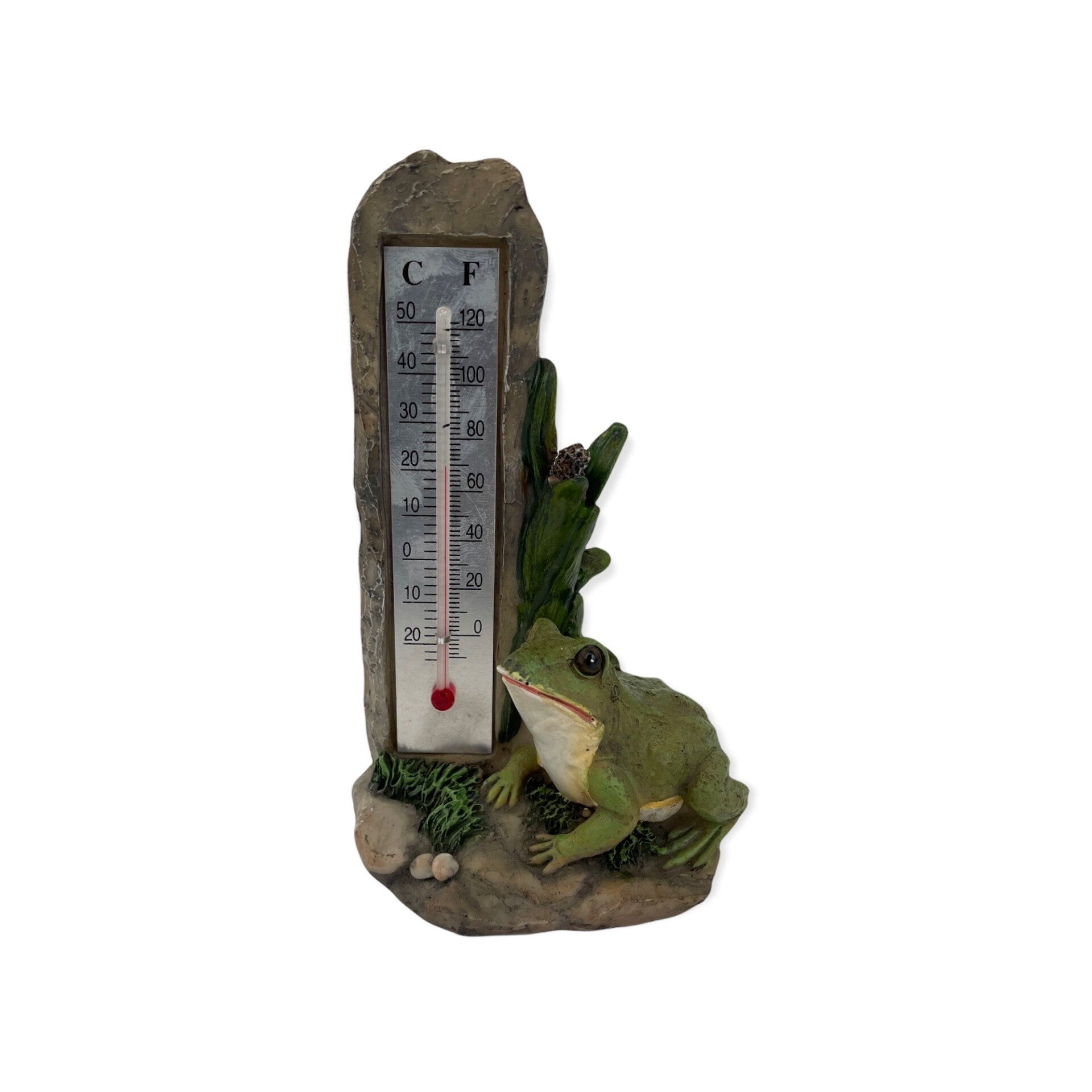 Thermometer | Kikker | Polyresin | 9x6x15cm