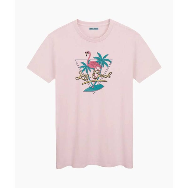 Flamingo t-shirt roze unisex