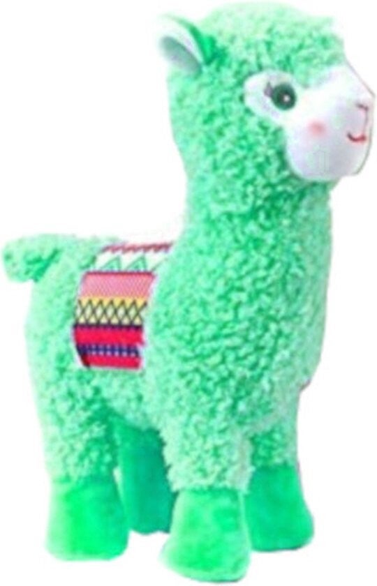 Knuffel lama groen