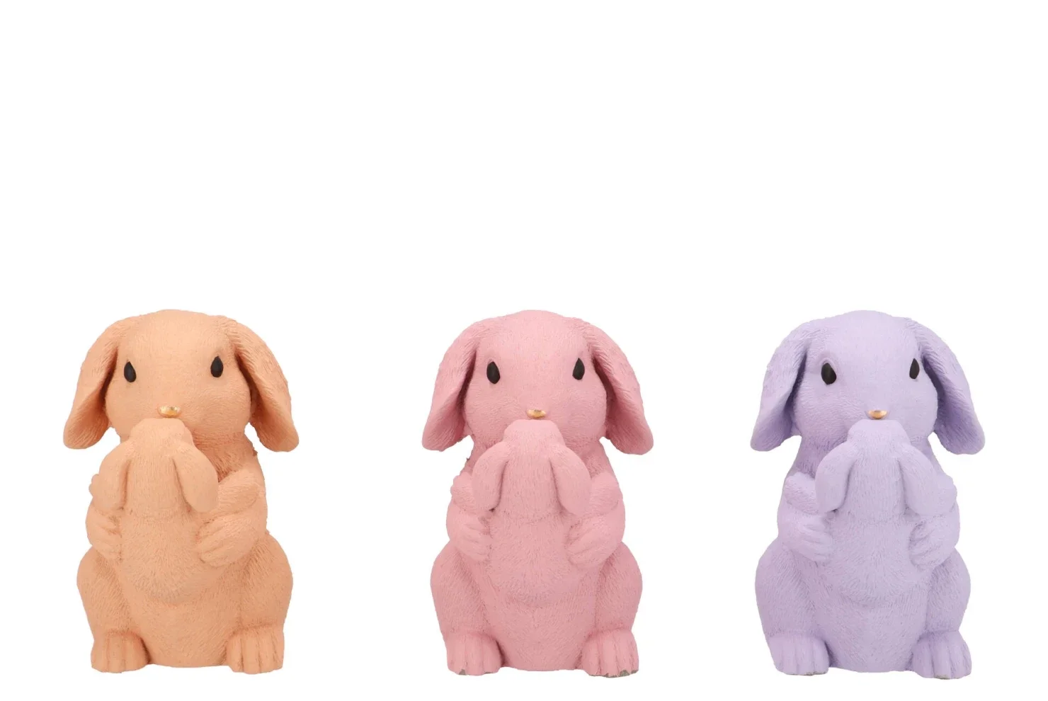 Beeld konijn met jong (in 3 verschillende pastelkleuren)