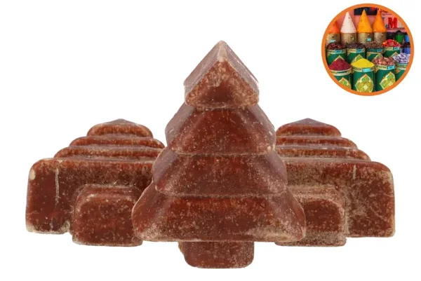 Amberblokje | Kerstboom | Original Amber | Bruin | 7x6x2,5cm