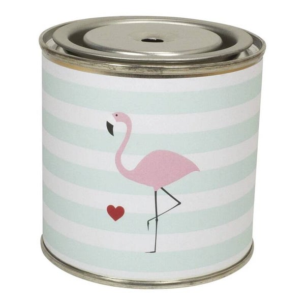 Geurkaars in blik met flamingo