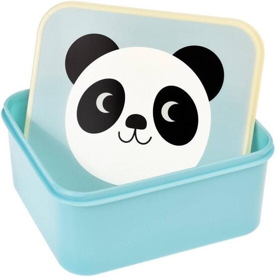 Broodtrommel panda blauw
