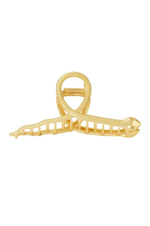 Gouden Slang Haarclip – Luxe Snake Hair Accessory