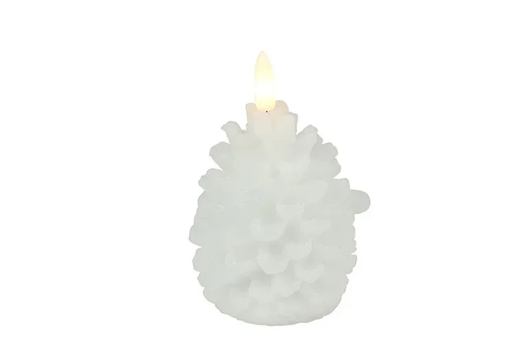 Ledkaars dennenappel wit