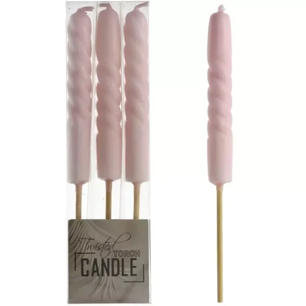 Roze toortskaarsen spiraal