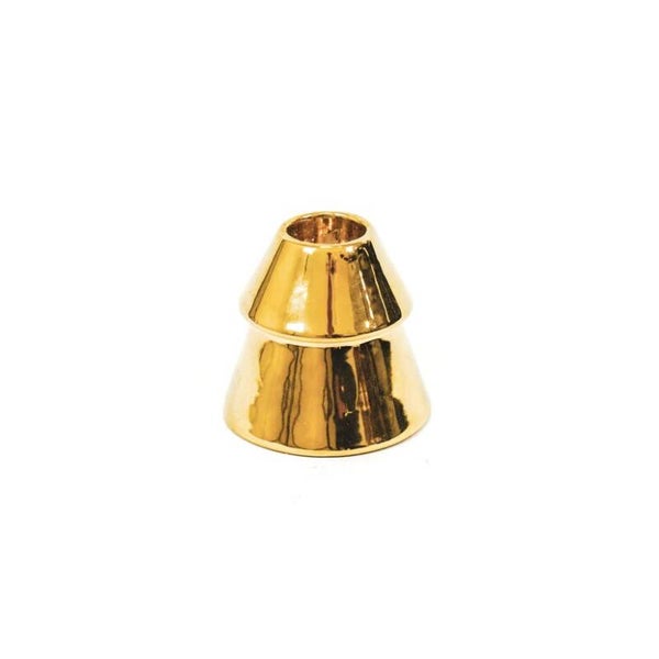 Kandelaar kerstboom goud 2-laags