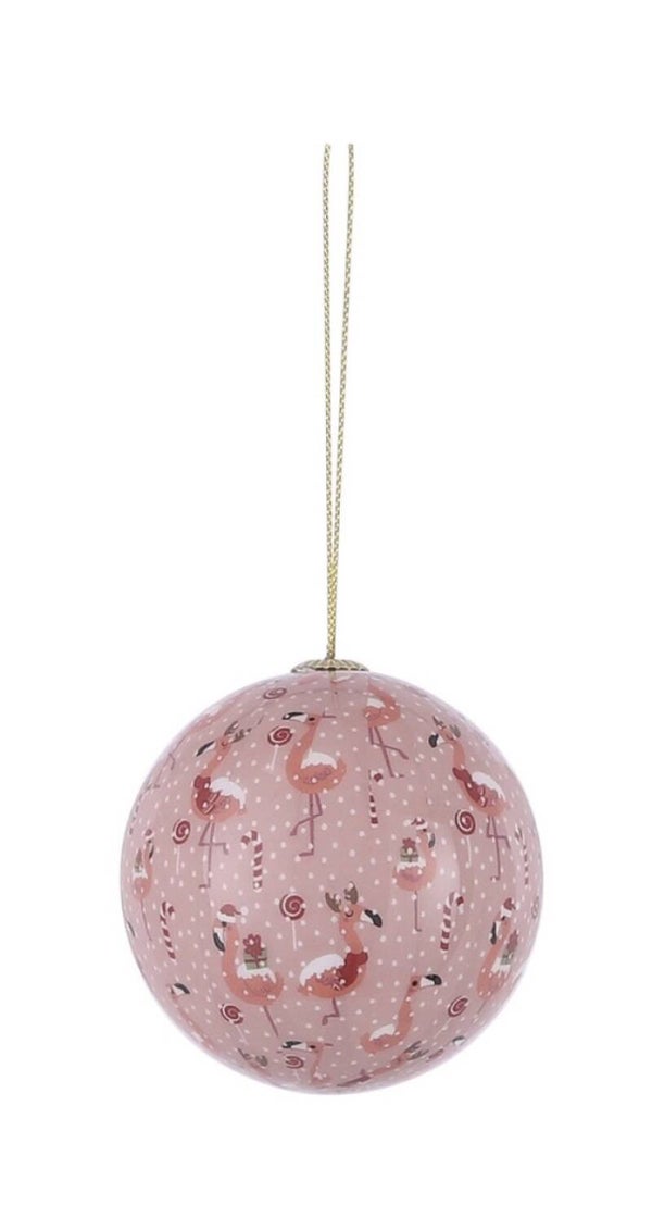 Kerstballen flamingo