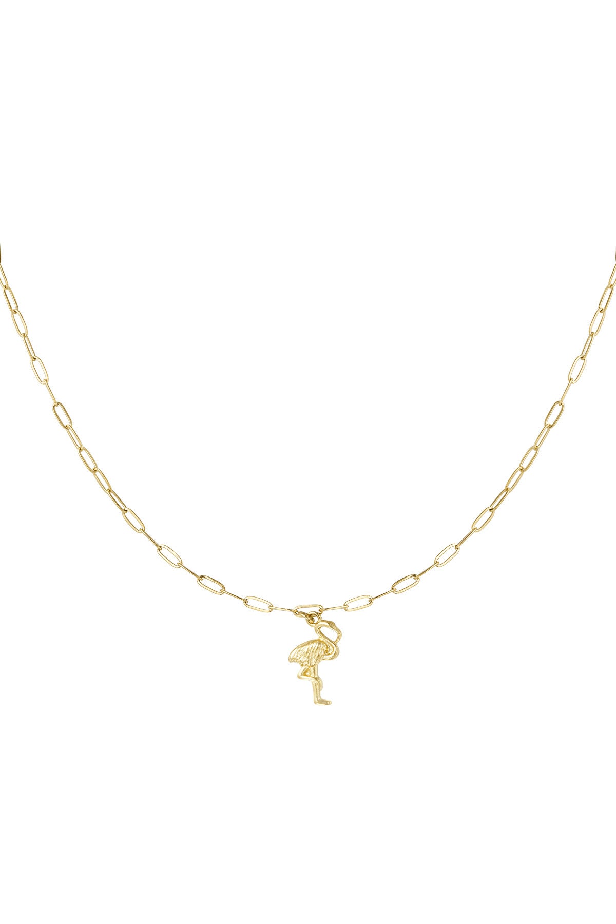 Ketting | Flamingo | Goud | Stainless Steel | 40+5cm