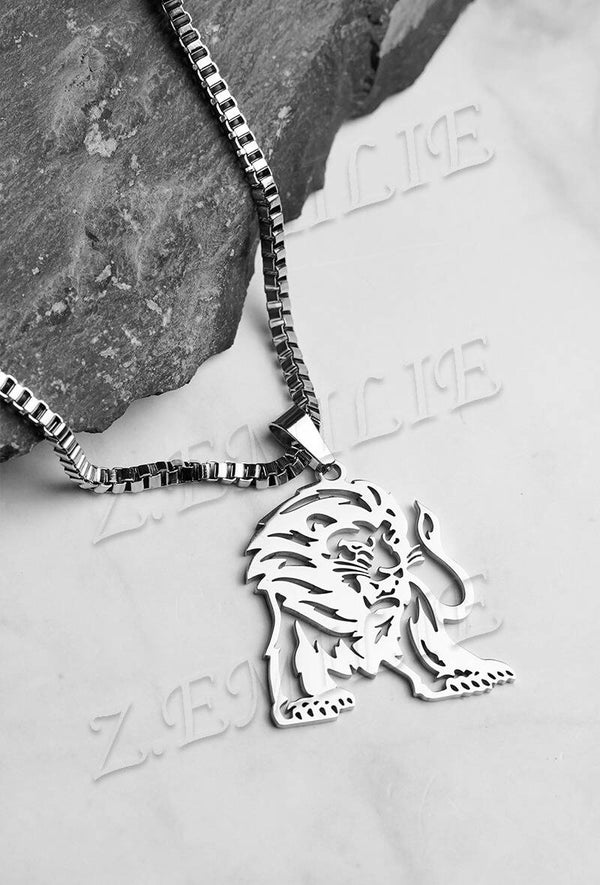 Unisex ketting met hanger leeuw