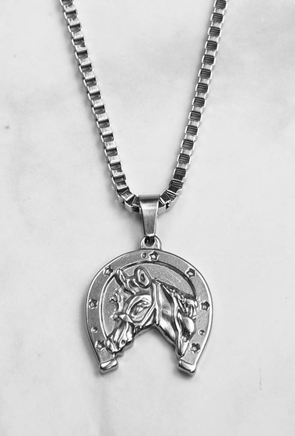 Unisex ketting met hanger hoefijzer / paard