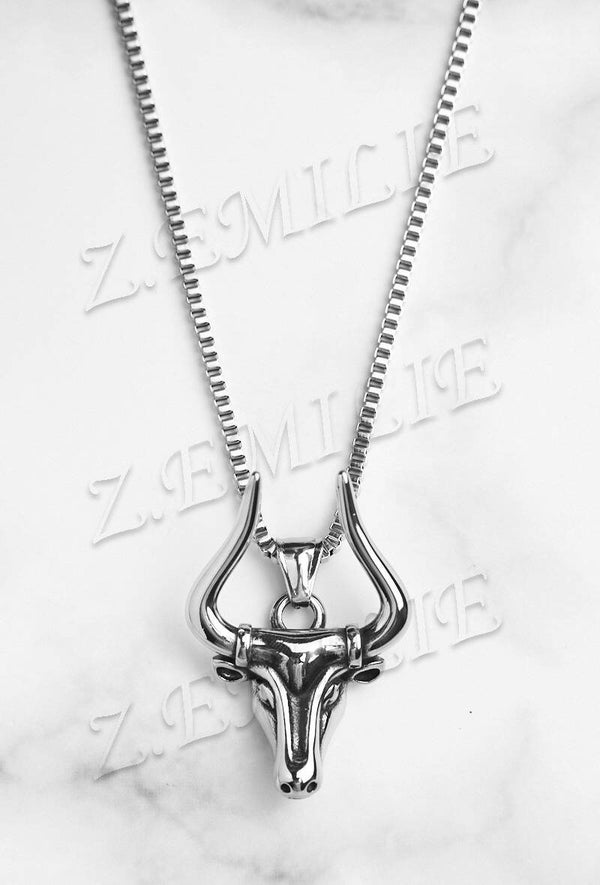 Unisex ketting met hanger stier