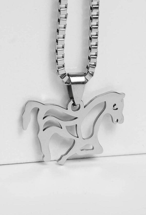 Unisex ketting met hanger paard