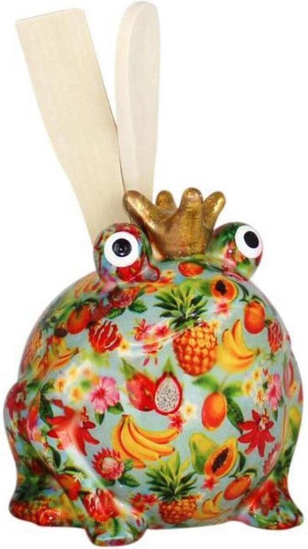 Keukengereihouder kikker Freddy in blauw met tropisch fruit (copa cabana blue)