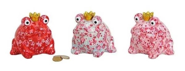 Spaarpot kikker (3 kleurvarianten)