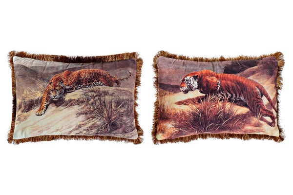 Kussen | Savanne | Luipaard | Tijger | Polyester | 60x40cm