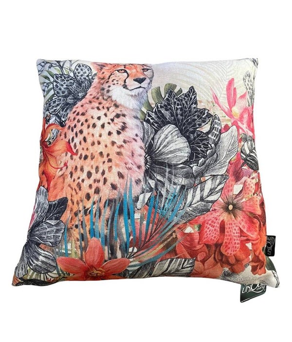 Kussen | Luipaard | Meerkleurig | Polyester | 45x45cm