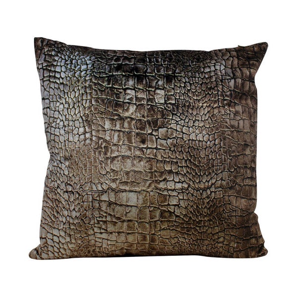 Kussen | Krokodil | Krokodillenprint | Bruin | Mars&More | Polyester | 45x45cm