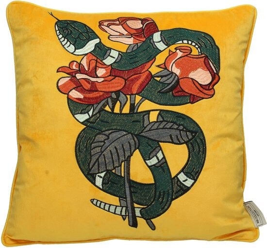 Kussen | Slang | Velvet | Vierkant | 45cm x 45cm