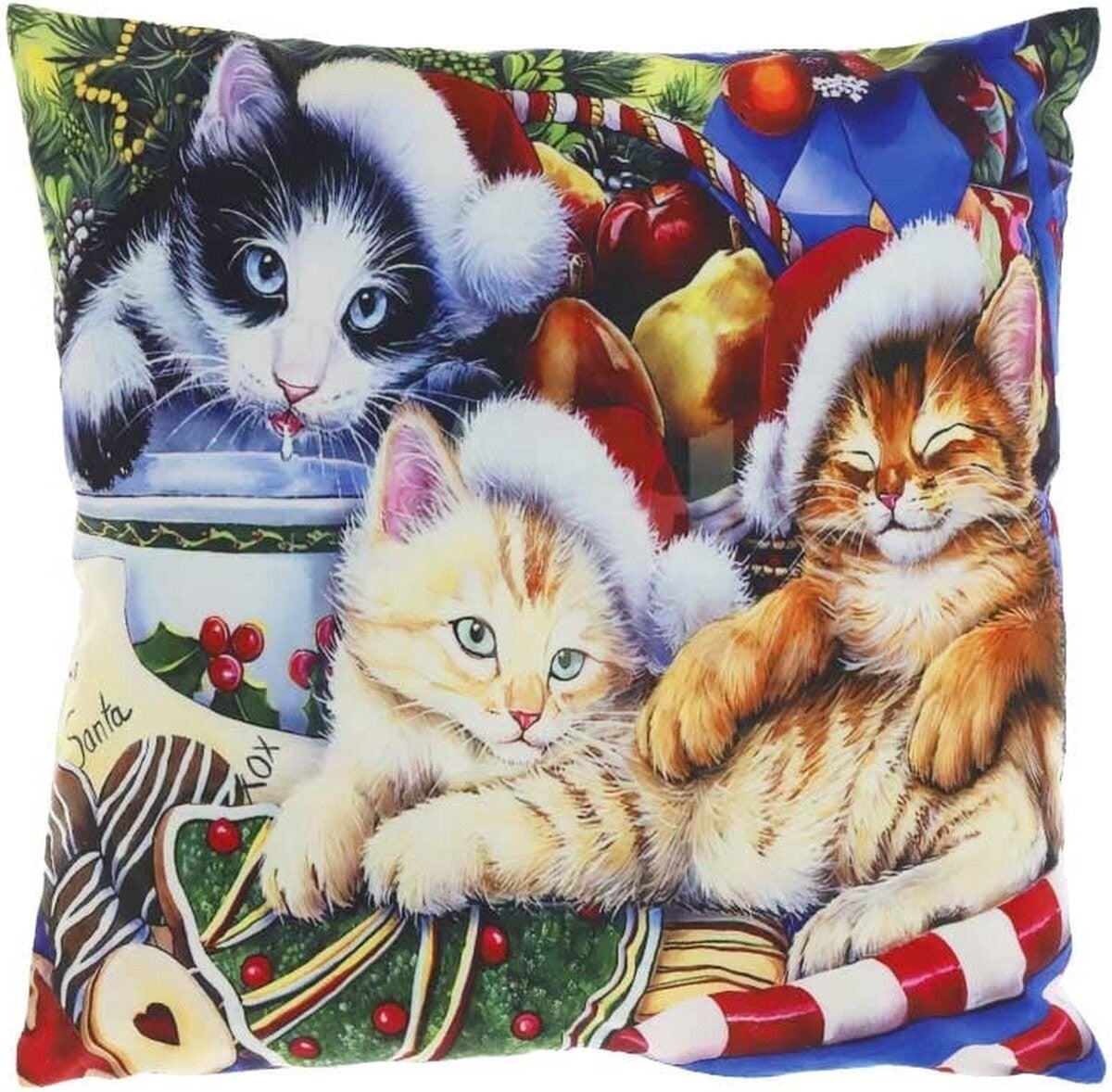 Kussen | Kerstmis | Katten | Vierkant | 45x45cm