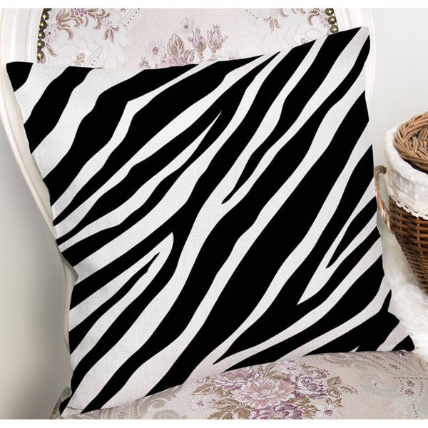 Sierkussenhoes | Zebraprint | Zwart | Wit | 45x45cm