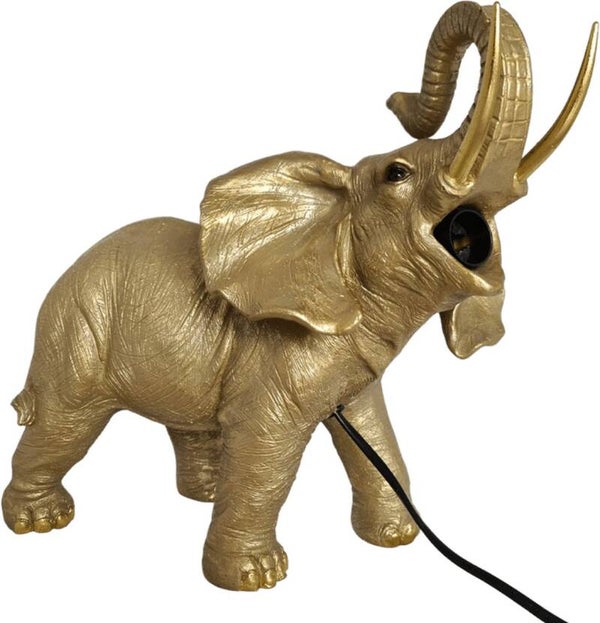 Lamp | Olifant | Goud | Polyresin | 36x17x29,5cm