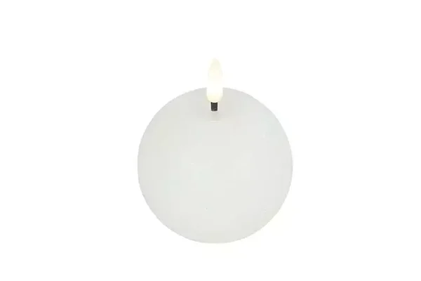 LED kaars | Bolkaars | Wit | Wax | Countryfield | 8x8x9,5cm