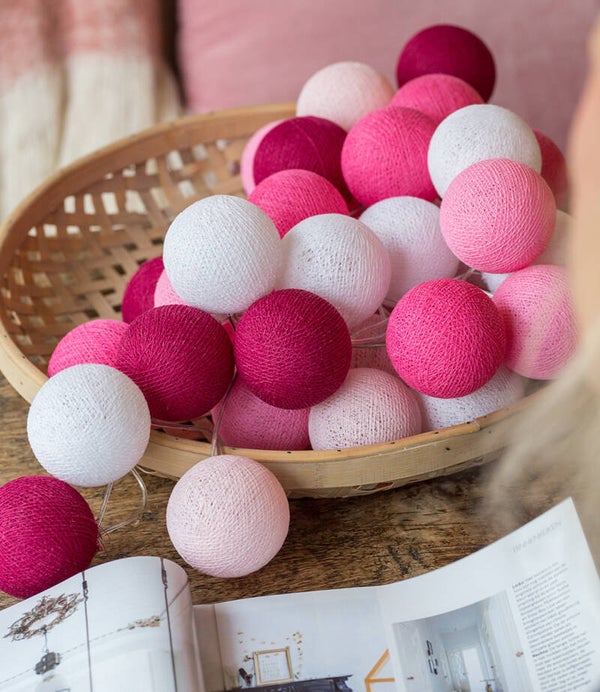 Lichtslinger Cotton Ball Lights Pink