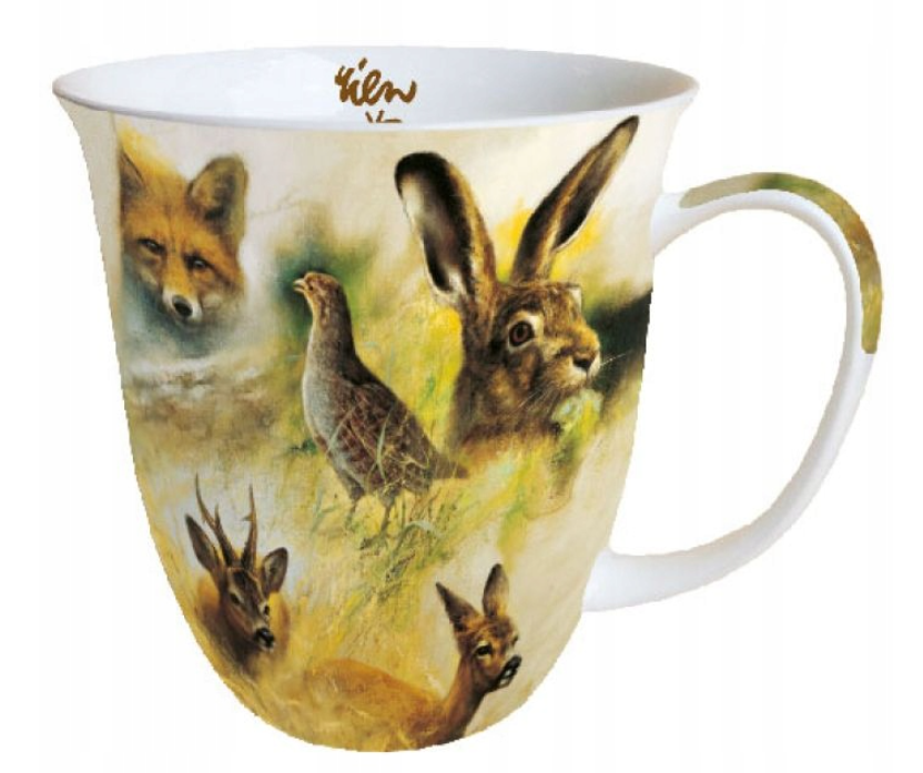 Mok met Bosdieren – Porseleinen Dierenmok 400 ml | Ambiente Vos, Haas & Hert