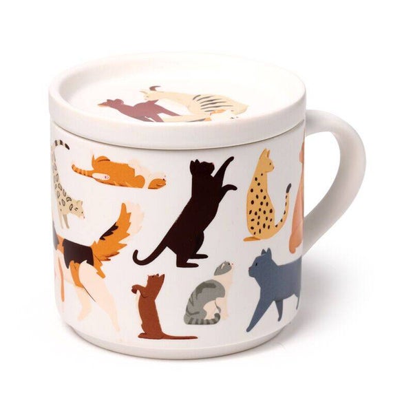 Kattenmok met Deksel – Porselein
