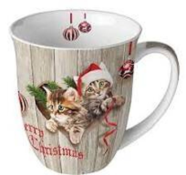 Mok | Kerstmok | Katten | Curious Kittens | 400ml