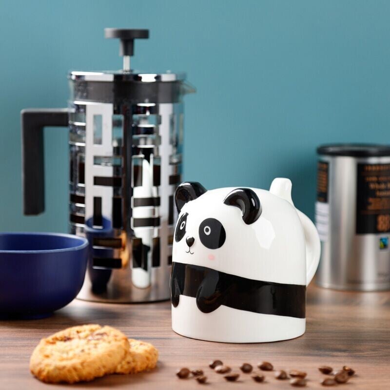 Panda Mok “Upside Down” – 2-in-1 Dierenmok & Decoratie 500ml