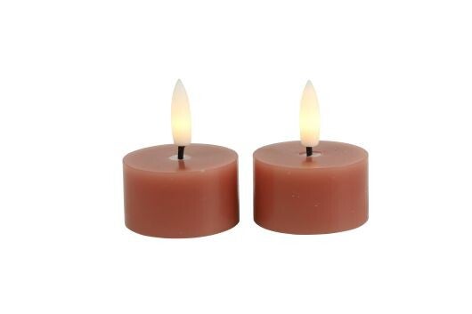 LED kaars | Waxinelicht | Roze | Wax | Countryfield | 2 stuks