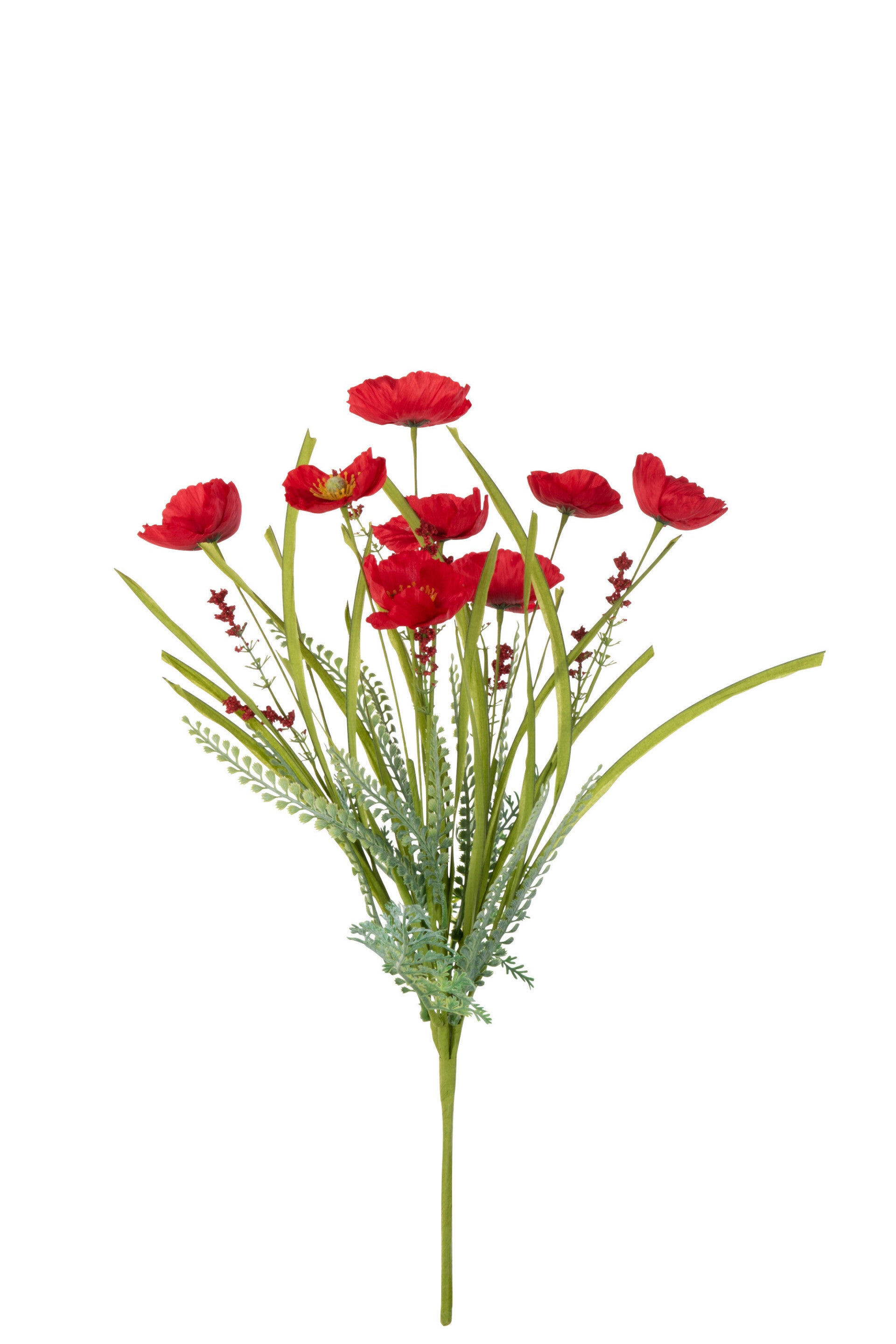 Kunstbloemen | Klaprozen | Rood | J-line | 50cm