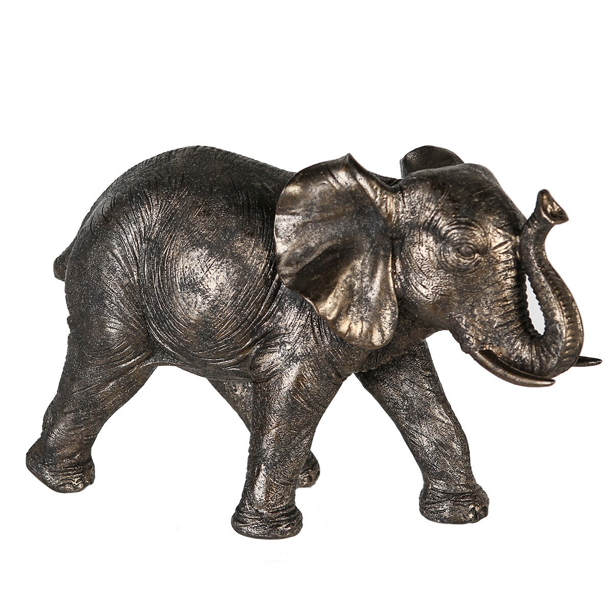 Beeld | Olifant | Grijs | Polyresin | 29x11x18cm