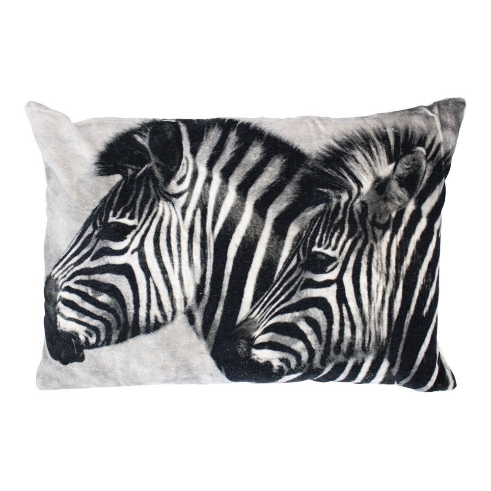 Kussen | Zebra | Zwart | Wit | Mars&More | Polyester | 40x60cm