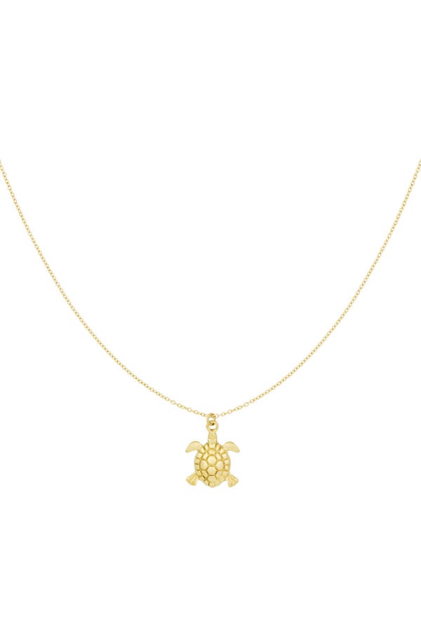 Ocean Guardian Ketting – Goudkleurige Ketting met Schildpad Hanger