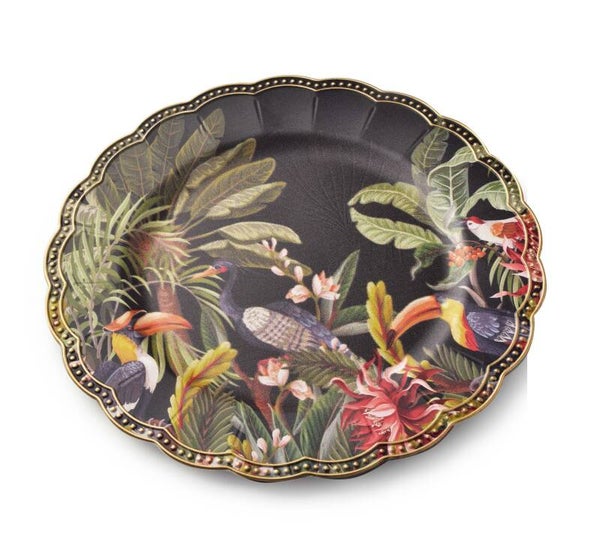 Onderbord / Decoratieschaal jungle toekans