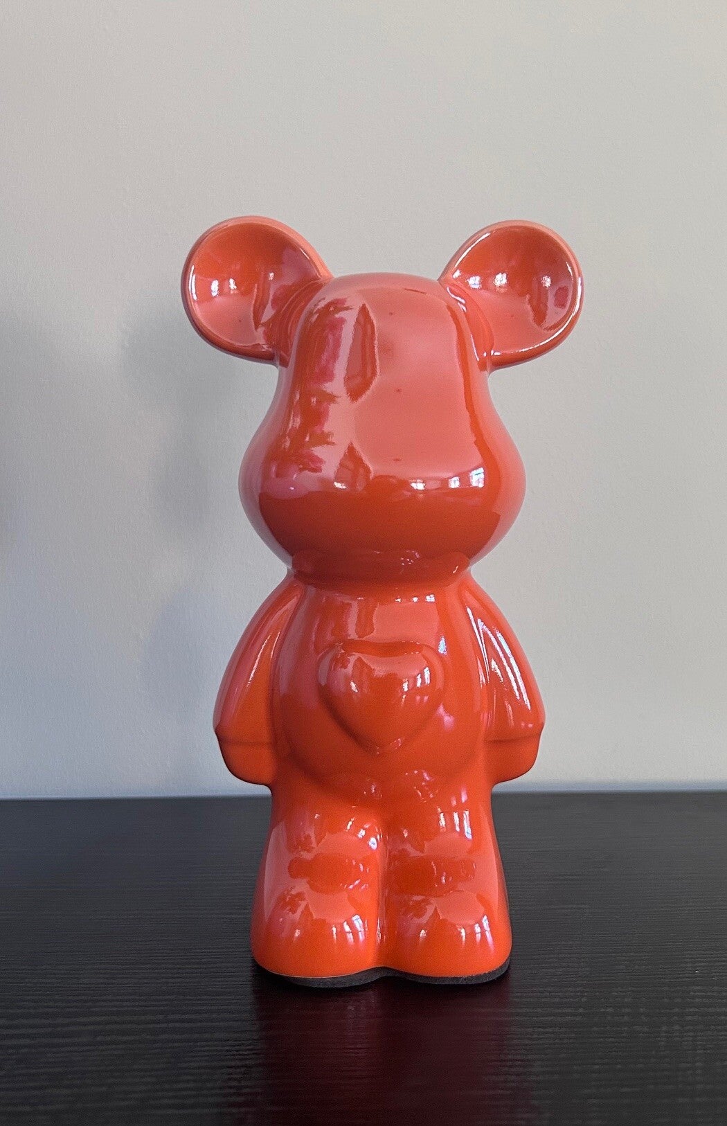 Oranje Keramische Beer - Luxe Dierenbeeldje